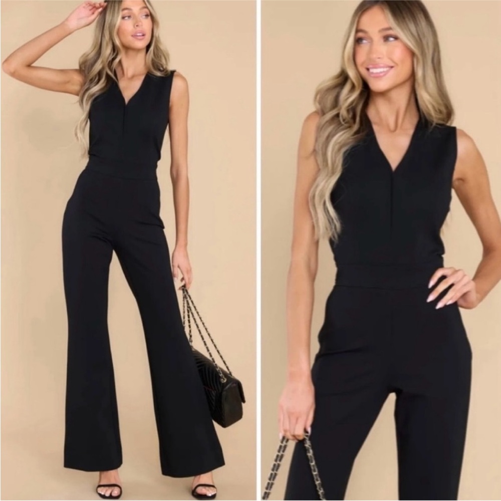 NWT SPANX The Perfect Sleeveless Ponte Flare Jumpsuit